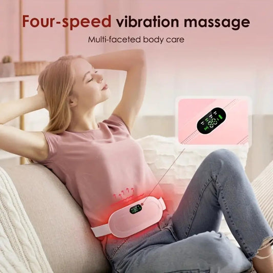 CrampFreeâ„¢ Period Cramp Relief Massager with Heating Pad | Fast Heat Therapy for Menstrual Cramps, Belly & Lower Back Pain
